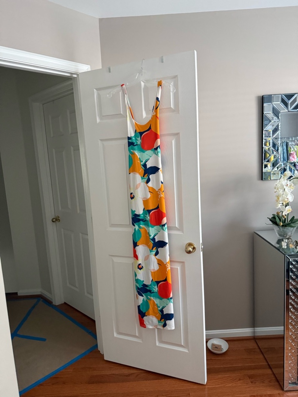 Vibrant Floral Maxi One-Piece Dress - Multicolor